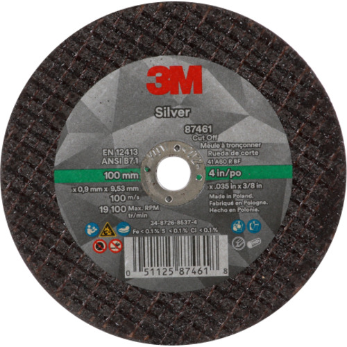 3M Silver Cut-Off Wheel 87461 T1 4″ x .035″ × 3/8″